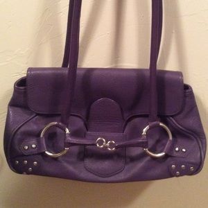PURPLE SOFT LEATHER PURSE
